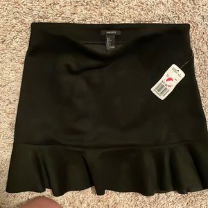 Black suede skirt